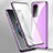 Custodia Lusso Alluminio Laterale Specchio 360 Gradi Cover P02 per Xiaomi Redmi Note 11 Pro+ Plus 5G Viola