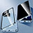 Custodia Lusso Alluminio Laterale Specchio 360 Gradi Cover P03 per Xiaomi Mi 13 5G Blu