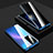 Custodia Lusso Alluminio Laterale Specchio 360 Gradi Cover P03 per Xiaomi Poco F4 5G Blu