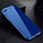 Custodia Lusso Alluminio Laterale Specchio 360 Gradi Cover per Apple iPhone 7 Blu