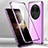 Custodia Lusso Alluminio Laterale Specchio 360 Gradi Cover per Oppo Find X6 5G Viola