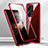 Custodia Lusso Alluminio Laterale Specchio 360 Gradi Cover per Xiaomi Redmi Note 13 Pro+ Plus 5G Rosso