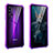 Custodia Lusso Alluminio Laterale Specchio 360 Gradi Cover T01 per Huawei Honor 20 Pro Viola