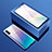 Custodia Lusso Alluminio Laterale Specchio 360 Gradi Cover T01 per Samsung Galaxy Note 10 5G Blu