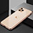 Custodia Lusso Alluminio Laterale Specchio 360 Gradi Cover T02 per Apple iPhone 11 Pro Oro