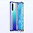 Custodia Lusso Alluminio Laterale Specchio 360 Gradi Cover T02 per Oppo Find X2 Neo Blu