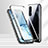 Custodia Lusso Alluminio Laterale Specchio 360 Gradi Cover T02 per Oppo Find X2 Neo Nero