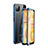 Custodia Lusso Alluminio Laterale Specchio 360 Gradi Cover T04 per Huawei Nova 7i Blu