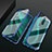 Custodia Lusso Alluminio Laterale Specchio 360 Gradi Cover T10 per Oppo R17 Pro Blu