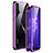 Custodia Lusso Alluminio Laterale Specchio 360 Gradi Cover T11 per Huawei Honor 20 Viola
