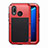 Custodia Lusso Alluminio Laterale Specchio Cover per Huawei Nova 3e Rosso