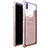 Custodia Lusso Alluminio Laterale Specchio Cover per Huawei P20 Oro Rosa