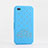 Custodia Lusso Diamante Strass Gioielli Silicone Morbida per Apple iPhone 4S Cielo Blu