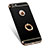 Custodia Lusso Metallo Laterale e Plastica con Anello Supporto A01 per Apple iPhone 6S Nero