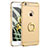 Custodia Lusso Metallo Laterale e Plastica con Anello Supporto per Apple iPhone 6 Plus Oro