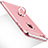 Custodia Lusso Metallo Laterale e Plastica con Anello Supporto per Apple iPhone 6S Oro Rosa