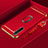 Custodia Lusso Metallo Laterale e Plastica Cover con Anello Supporto A01 per Oppo K5 Rosso