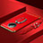 Custodia Lusso Metallo Laterale e Plastica Cover con Anello Supporto per Xiaomi Redmi Note 9T 5G Rosso