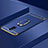 Custodia Lusso Metallo Laterale e Plastica Cover con Anello Supporto T01 per Oppo RX17 Pro Blu