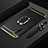 Custodia Lusso Metallo Laterale e Plastica Cover con Anello Supporto T01 per Samsung Galaxy Note 10 Plus Nero