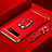 Custodia Lusso Metallo Laterale e Plastica Cover con Anello Supporto T02 per Samsung Galaxy S10 Rosso