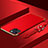 Custodia Lusso Metallo Laterale e Plastica Cover con Cordoncino per Apple iPhone 13 Rosso