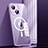 Custodia Lusso Metallo Laterale e Plastica Cover con Mag-Safe Magnetic JL1 per Apple iPhone 15 Plus Viola