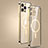 Custodia Lusso Metallo Laterale e Plastica Cover con Mag-Safe Magnetic JL3 per Apple iPhone 14 Pro Max Oro