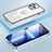 Custodia Lusso Metallo Laterale e Plastica Cover con Mag-Safe Magnetic LF1 per Apple iPhone 13 Pro Argento