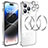 Custodia Lusso Metallo Laterale e Plastica Cover con Mag-Safe Magnetic LF3 per Apple iPhone 15 Pro Argento