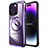 Custodia Lusso Metallo Laterale e Plastica Cover con Mag-Safe Magnetic LF4 per Apple iPhone 14 Pro Max Viola