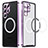 Custodia Lusso Metallo Laterale e Plastica Cover con Mag-Safe Magnetic LK2 per Samsung Galaxy S24 Ultra 5G Viola