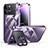 Custodia Lusso Metallo Laterale e Plastica Cover con Mag-Safe Magnetic LK4 per Apple iPhone 14 Pro Max Viola