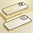 Custodia Lusso Metallo Laterale e Plastica Cover LF3 per Apple iPhone 15 Pro Oro