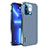 Custodia Lusso Metallo Laterale e Plastica Cover LF6 per Apple iPhone 13 Pro Max Blu