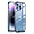 Custodia Lusso Metallo Laterale e Plastica Cover LO1 per Apple iPhone 14 Pro Max Blu