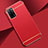 Custodia Lusso Metallo Laterale e Plastica Cover P02 per Oppo A56 5G Rosso