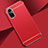 Custodia Lusso Metallo Laterale e Plastica Cover per Huawei Honor 50 5G Rosso