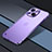 Custodia Lusso Metallo Laterale e Plastica Cover QC1 per Apple iPhone 13 Viola