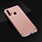 Custodia Lusso Metallo Laterale e Plastica Cover T01 per Huawei Nova 5i Oro Rosa