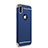 Custodia Lusso Metallo Laterale e Plastica per Apple iPhone Xs Blu