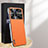 Custodia Lusso Pelle Cover AT1 per Vivo X80 5G Arancione