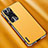 Custodia Lusso Pelle Cover AT2 per Huawei P60 Giallo