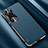 Custodia Lusso Pelle Cover AT2 per Huawei P60 Pro Blu