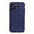 Custodia Lusso Pelle Cover B02H per Huawei Honor 60 SE 5G Blu