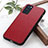 Custodia Lusso Pelle Cover B02H per Oppo Reno6 Pro 5G India Rosso