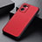 Custodia Lusso Pelle Cover B02H per Oppo Reno7 5G Rosso