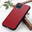 Custodia Lusso Pelle Cover B02H per Samsung Galaxy A12 Rosso