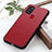 Custodia Lusso Pelle Cover B02H per Samsung Galaxy A21s Rosso