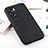 Custodia Lusso Pelle Cover B03H per OnePlus Nord N300 5G Nero